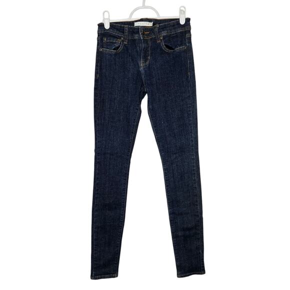 Eunina Dark Wash Maxwell Low Rise Super Skinny Jeans Womens 3 Y2K Preppy Skater - Picture 1 of 5